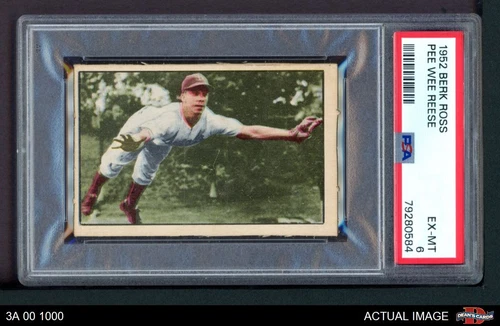 1952 Berk Ross Pee Wee Reese Dodgers HOF PSA 6 - EX/MT