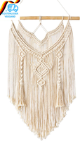 Mkouo Makramee Wandbehang Boho Deko Chic Treibholz Wandteppich Gewebte Wanddeko