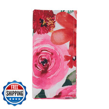 SARO LIFESTYLE Santa Monica Floral Table Napkins Set of 12 Multi 20"
