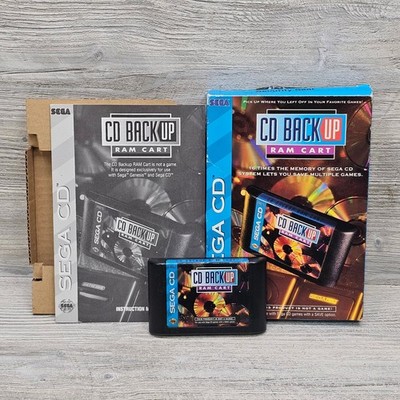 SEGA CD BACK UP RAM CART Sega CD Memory Cartridge Accessory CIB Tested Complete