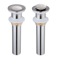 Vessel Sink Pop Up Drain with Satin Nickel Finish 1 1/4 Inch - No Overflow