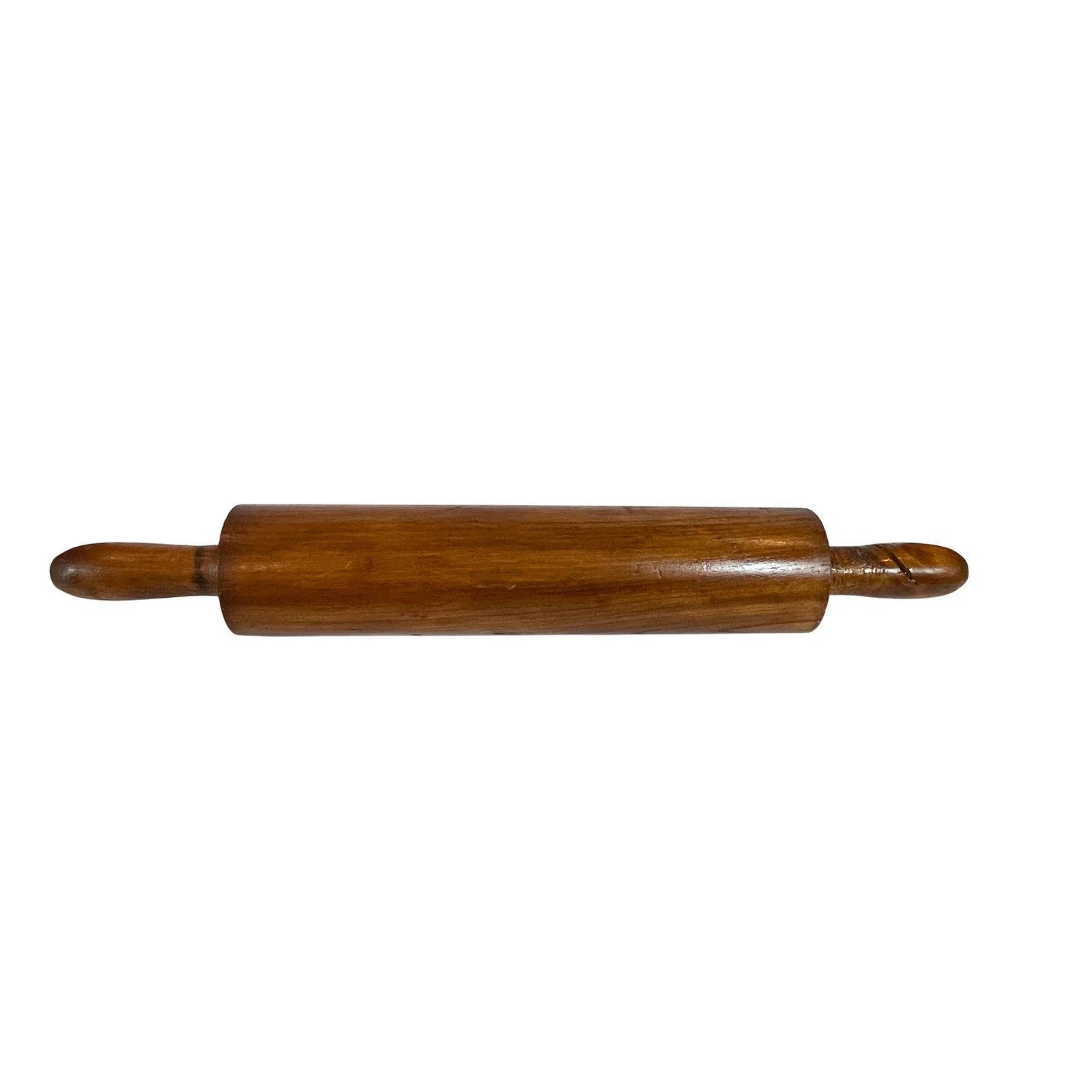 Antique Solid Wood Rolling Pin One Piece Farmhouse Kitchen Baking Tool Brown 2ft