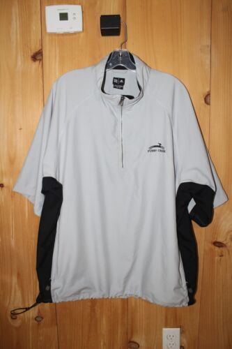 Adidas Jacket Mens XL Gray Wind Shirt Golf Pullover Clima Shell Wind Breaker - Picture 1 of 12