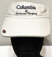 COLUMBIA SPORTSWEAR Visor New NOS Hook And Loop Golf Hiking Sun Hat Vintage