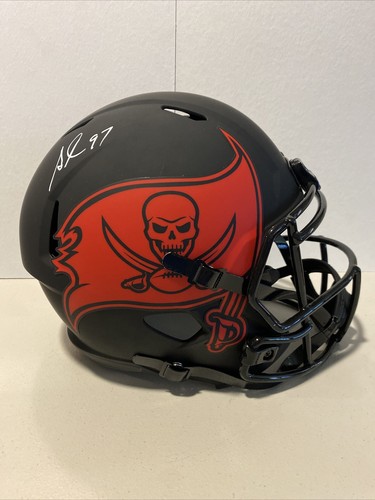 Simeon Rice Signed Buccaneers Full-Size Eclipse Alternate Speed Helmet Beckett
