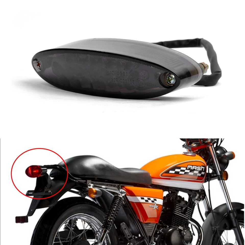 Universal LED Motorcycle Tail Lights Brake Stop Light Red For Suzuki DRZ400SM - Image 4 of 4