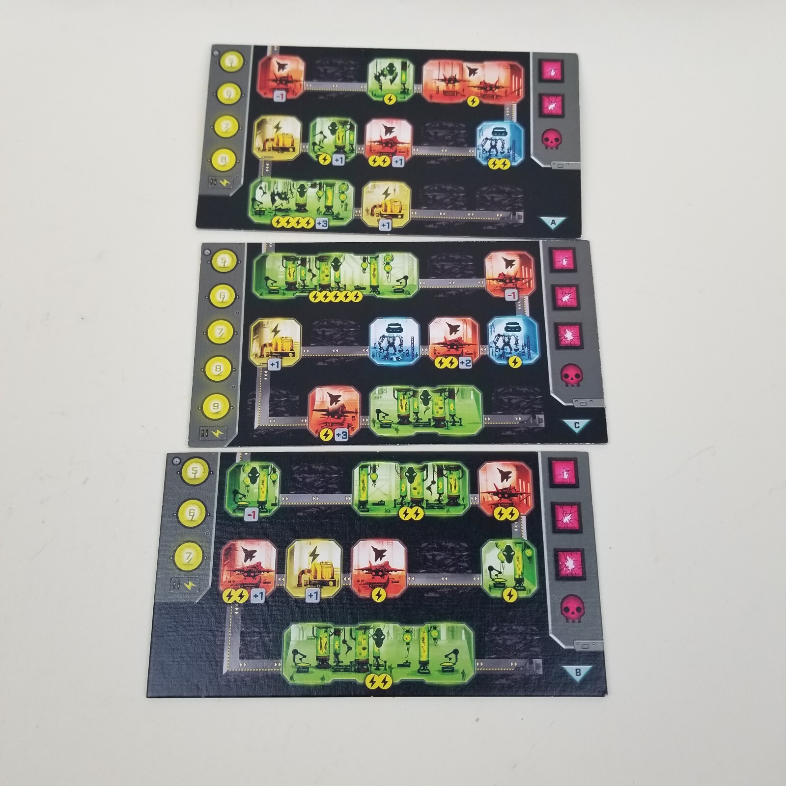 Tiles for Standard Game of  Under Falling Skies Board Game Czech Games Edition