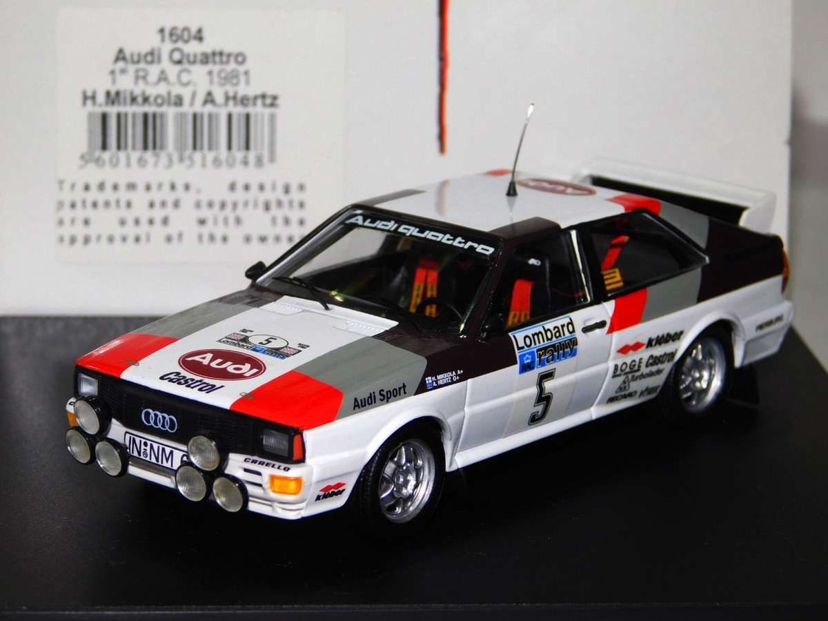 AUDI QUATTRO #5 MIKKOLA WINNER RAC 1981 TROFEU 1604 1:43 | eBay