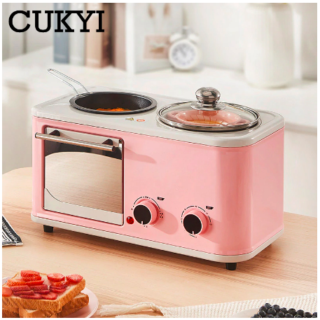 CUKYI eléctrico 3 en 1 máquina de desayuno doméstico Mini Horno Tostadora  De Pan | eBay