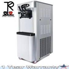 Commercial Electric Ice Cream Maker Soft Ice Cream Machine 25-30L/H 3 Flavors