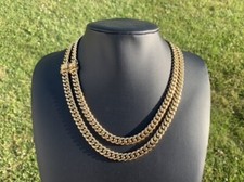 8mm Miami Cuban Link Chain Necklace 20  22  24   Men  s Women  s Stainless Steel