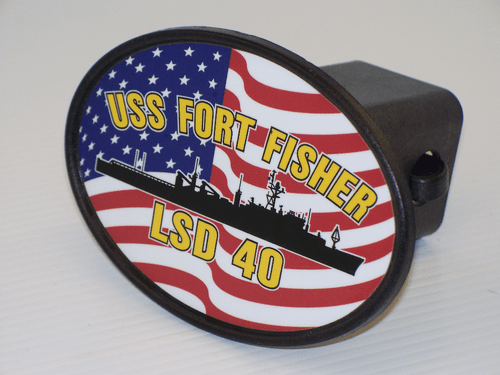 USS FORT FISHER LSD 40 Hitch Cover Military USN U S Navy - Imagen 3 de 4
