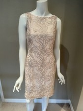 Ralph Lauren evening blush sequin sheath dress Size 4