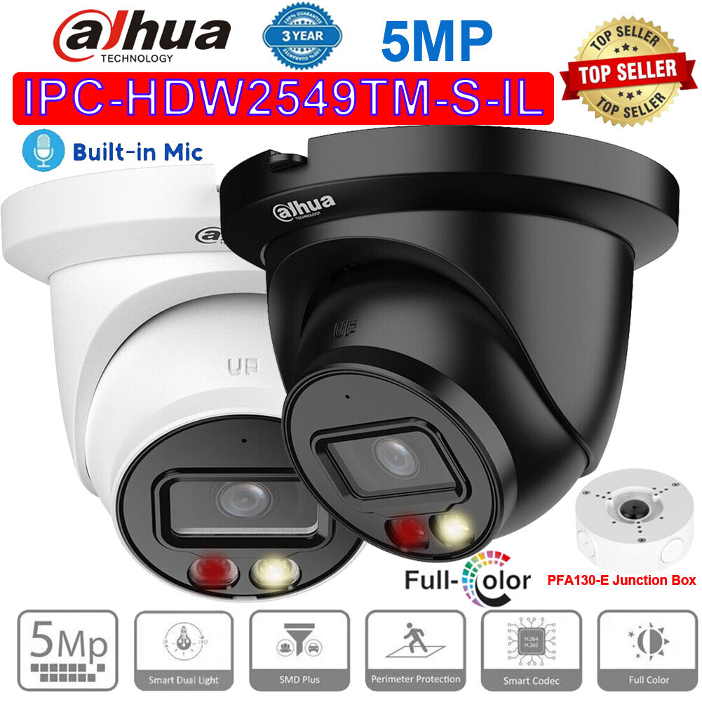 Dahua IPC-HDW2549TM-S-IL 5MP Smart Dual Light WizSense IP Network Camera 2.8mm