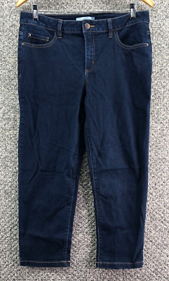 Cleo Denim Ankle Capri Pants Blue Womens Sz 10 Stretch Button Pockets | eBay