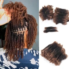 Afro Kinky 100% Human Hair bulk for Dreadlock Extensions Crochet Twist Braids
