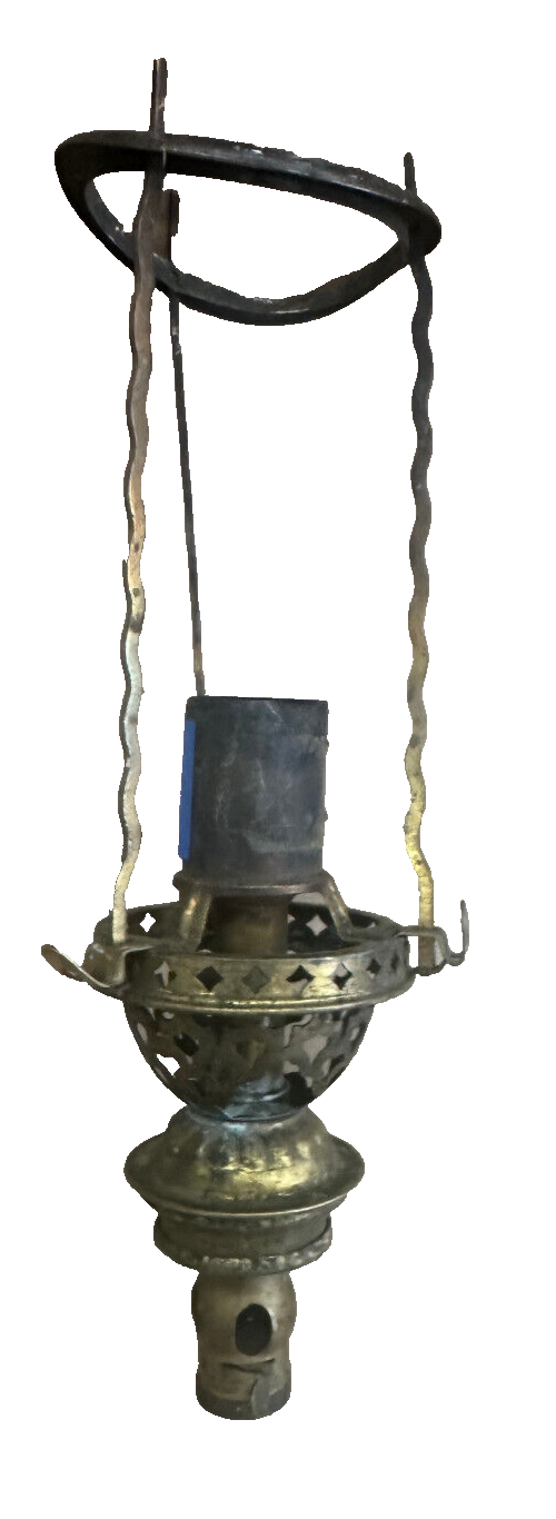 Antique Lamp Part Brass Kerosene Gas Oil Burner Wick #A 8 1/2 by 3