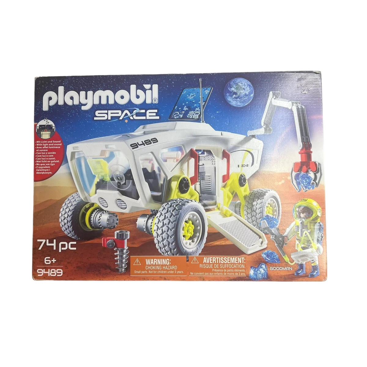 Playmobil Space 9489 Research Vehicle Goodman Figure Lights Sounds Sealed | eBay