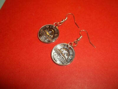 FÜNF (5) CENT MÜNZ OHRHÄNGER - KANADA - BIBER NICKEL - 1960 bis 2010