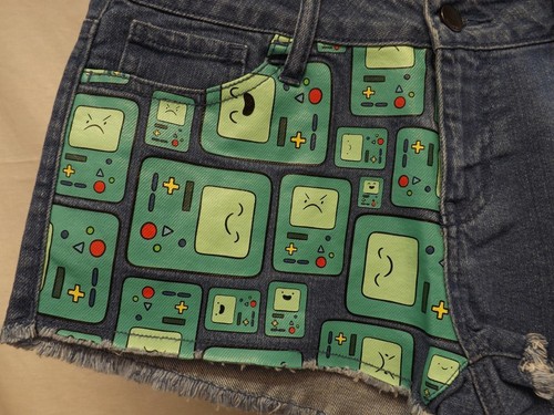New Adventure Time LSP or BMO Womens Jean Shorts Sizes S-M-L-XL - Picture 11 of 12