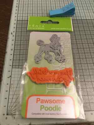 Tonic Studios Pawsome Pudel Hund Haustier Stempel & Stanzenset Ref8367a SELTEN **SALE**