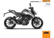 KTM Owners Manual Book Guide 2018 125 Duke EU