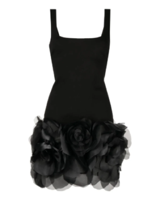 Cynthia Rowley Black 'Kourtney' Organza Flower Hem Mini Dress sz 8 NWT |  eBay