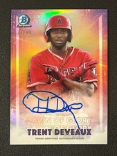 Trent Deveaux 2021 Bowman Chrome Dawn Of Glory Auto /99 Angels