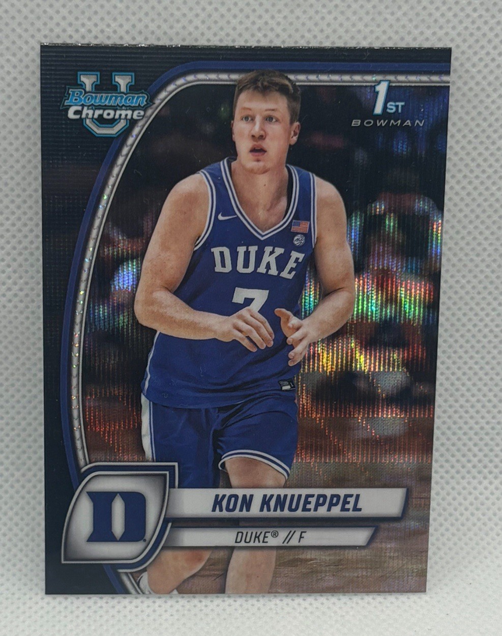2024-25 Bowman University Chrome - Kon Knueppel #48 Black Wave Refractor (RC)
