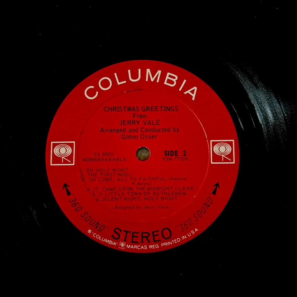 Christmas Greetings From Jerry Vale LP Columbia LE Stereo AUTOGRAPHED! - Image 4 of 4