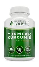 Turmeric Curcumin with BioPerine - 120 Vegan Capsules - 700mg of Tumeric per ...