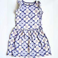 Tea Collection Girls Purple Floral Flutter Sleeve Dress Size 10
