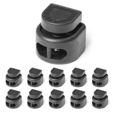 10 PCS Spring Cord Locks, Double Hole Shoelace Locks for Shoe, Drawstrings, P...