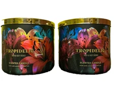 Bath & Body Works 3 Wick Candles Tropidelic 2 Pack 25-45hr Burn Time Clean