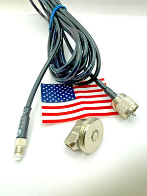 NMO MOUNT 3/8 3/4'' HOLE SHIELD FME INPUT  RG-58 UHF PL-259 CONNECTOR MADE IN USA
