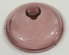 Pyrex Lid V 1 C Cranberry Replacement Lid Visionware Vintage Glass 6"