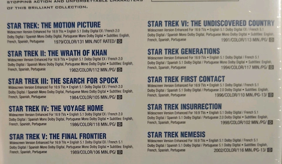 STAR TREK STARDATE COLLECTION MOVIES 1-10   DVD - Brand New - Image 3 of 3