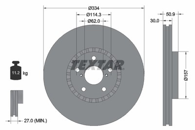 TEXTAR 92147903 Brake Disc for ,LEXUS