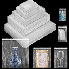 300 Pcs Clear Self-Sealing Bubble Cushion Bags for Shipping and Storage