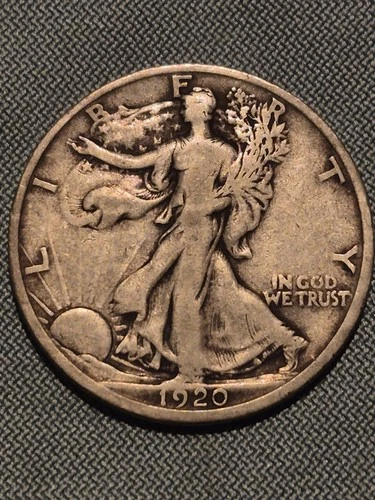 1920-D 50C Walking Liberty Half Dollar VF