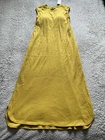 Uniqlo Women Waffle Built-in Bra Sleeveless A-Line Long Dress Yellow Size S