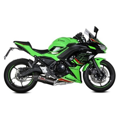 KOMPLETTER AUSPUFF MIVV + KAT UND CARBON ENDTOPF KAWASAKI Z650 / NINJA 650 24-26