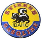 Vintage Stinker Gasoline Sign - Skunk Porcelain Service Station Gas Pump Sign