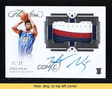 2020-21 Panini Flawless Horizontal 1/25 Zeke Nnaji #HPA-ZEK Patch Auto READ 3d3