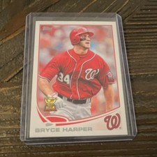 Topps 2013 Bryce Harper Rookie #1 Washington Nationals Baseball Card. rookie card picture
