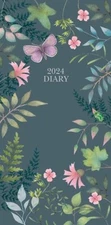 CAROUSEL CALENDARS Vintage Garden Floral Slim Fashion Diary 2024 Calendar Book