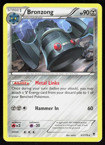 Bronzong 61/119 Rare XY - Phantom Forces Pokemon EN Moderately Played