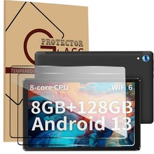 2 Pack Glass Screen Protector For Freeski Octa Core 10.1" 9H HD Clear Film