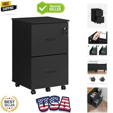 2-Drawer File Cabinet, Locking Filing Cabinet for Home Office, Small Rolling ...