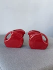 Lot Of 2 Fiesta Mini Disc Pitcher HLC Fiestaware USA Scarlet Small 5oz